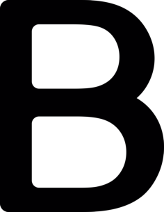B Letter Outline Svg Vector, Free Vectors File